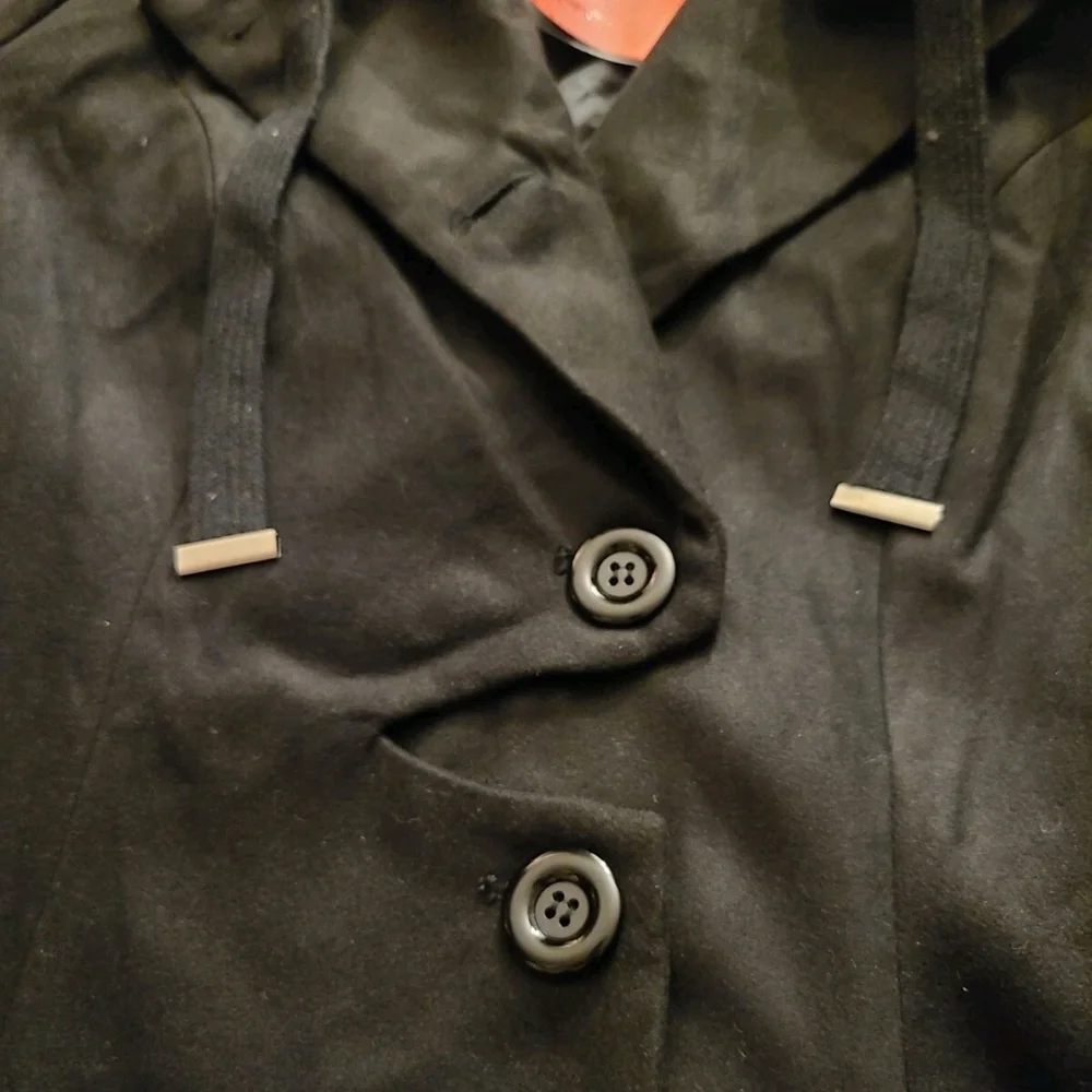SISJULY XL NEW FIT & FLARE COAT BLACK GOTH STEAMPUNK ANIME ASYMMETRICAL COSTUME - Picture 13 of 15